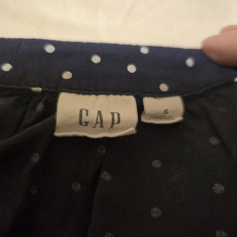 GAP Dark Blue Polka Dot Blouse - Picture 3 of 4
